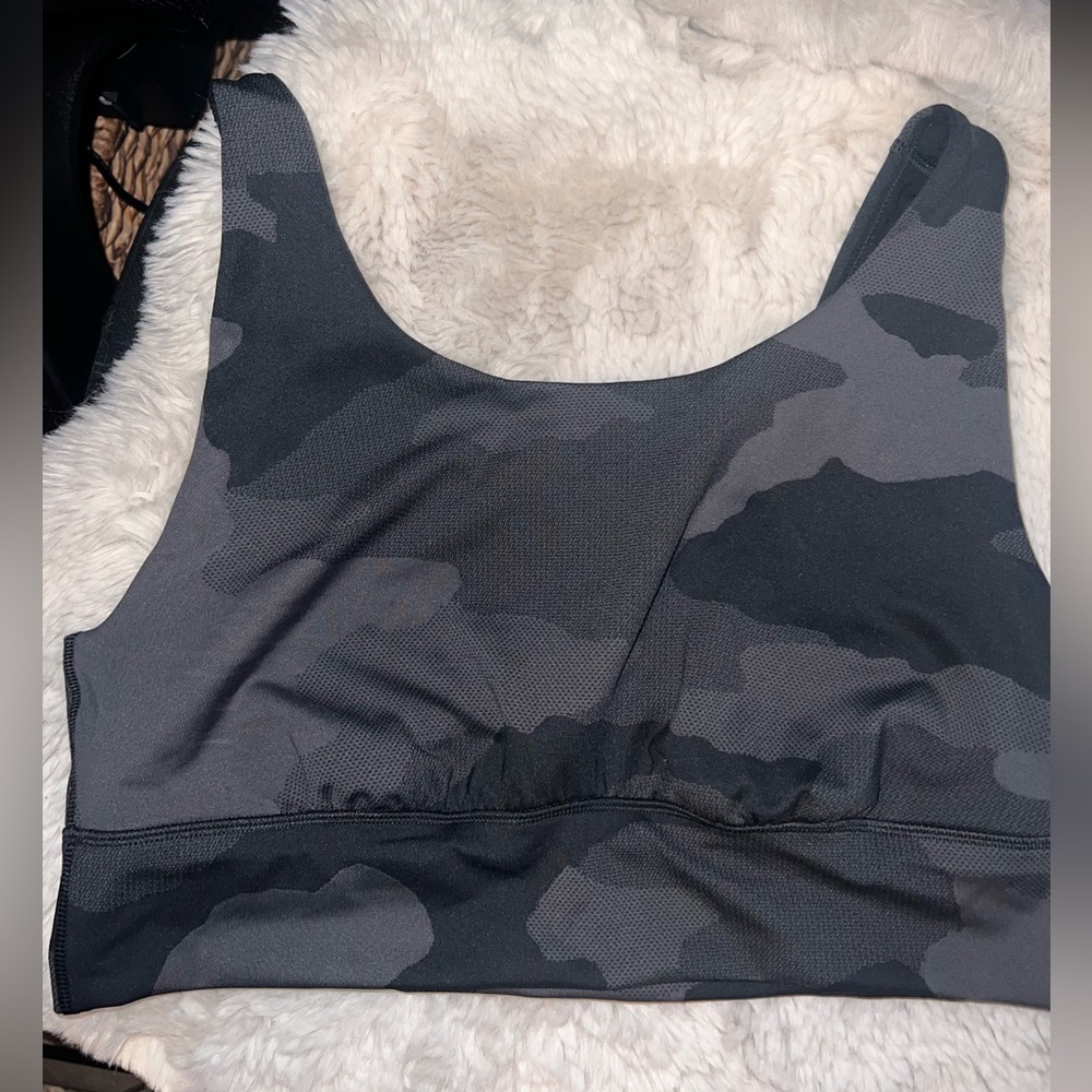 AERIE BLACK CAMOUFLAGE CAMO SPORTS BRA